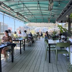 Oak to Ember - Patio out back adjacent to the harbor.
