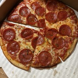 Gluten free pepperoni pizza