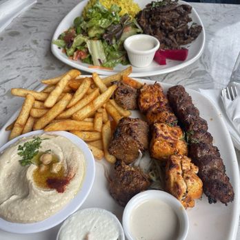 Almaza - Beef shawarma plate and mixed grill plate - Mediterranean Near Me - Los Angeles, California Almaza - Beef shawarma plate and mixed grill plate - Mediterranean Near Me - Los Angeles, California