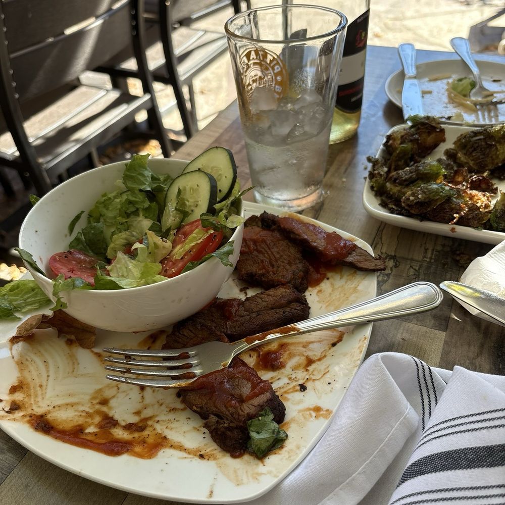 AWFUL tri trip with a pitiful side salad. AWFUL tri trip with a pitiful side salad.