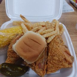 3 piece Chicken, loved their corn on the cob 3 piece Chicken, loved their corn on the cob