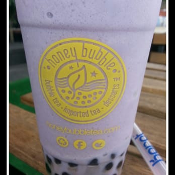 Honey Bubble - Pure joy : Taro smoothie w/tapioca from Honey Bubble. - Bubble Tea Near Me - Atlanta, Georgia