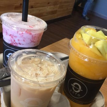 Zero Degrees - Beaverton - Strawberry horchata, jasmine milk tea, mangonada w/ no spices - Coffee & Tea Near Me - Beaverton, Oregon Zero Degrees - Beaverton - Strawberry horchata, jasmine milk tea, mangonada w/ no spices - Coffee & Tea Near Me - Beaverton, Oregon