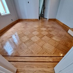 Ny Flooring Guys - Natural oak parquet floor sand and refinished