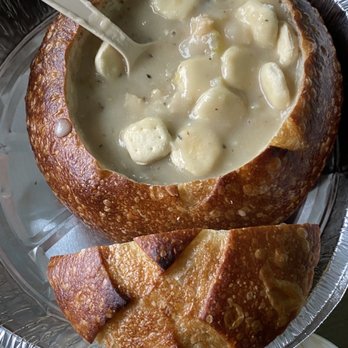Barbara's Fishtrap - Clam Chowder bread bowl! - Seafood Near Me - Half Moon Bay, California