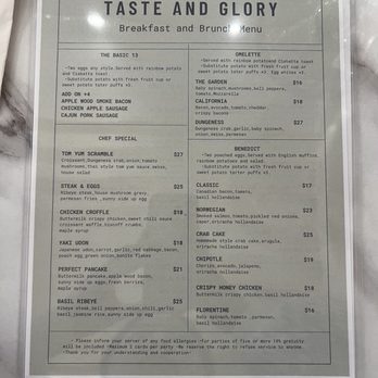 Taste & Glory - Menu - Breakfast & Brunch Near Me - San Mateo, California Taste & Glory - Menu - Breakfast & Brunch Near Me - San Mateo, California