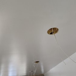 Care Electric - No damage to the ceiling!
Some time we have no choice to cut drywall to run the wiring!