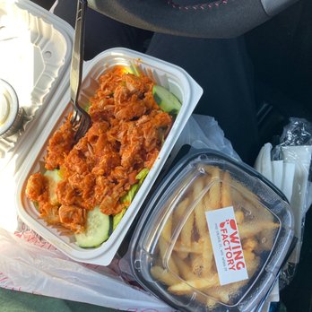 Wing Factory - I got the buffalo chicken salad combo fries and a drink - Chicken Wings Near Me - El Cajon, California Wing Factory - I got the buffalo chicken salad combo fries and a drink - Chicken Wings Near Me - El Cajon, California
