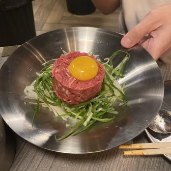 Gopchang Story - beef tartare - Korean Near Me - Boston, Massachusetts Gopchang Story - beef tartare - Korean Near Me - Boston, Massachusetts