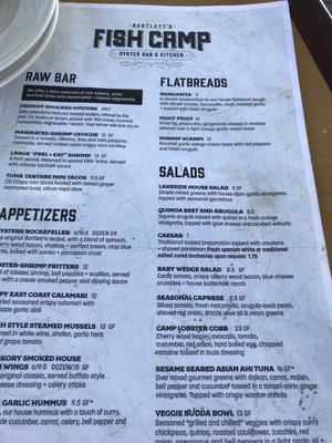 Menu photo 2 Bartlett's Fish Camp Michigan City, IN