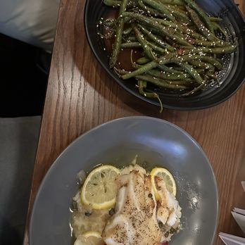 Union Hill Kitchen & Craft Bar - SIDE KOREAN GREEN BEANS gf/vg & sea LEMON CAPER BUTTER SEABASS gf - New American Near Me - Baltimore, Maryland Union Hill Kitchen & Craft Bar - SIDE KOREAN GREEN BEANS gf/vg & sea LEMON CAPER BUTTER SEABASS gf - New American Near Me - Baltimore, Maryland