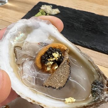 Nori Handroll Bar - Oyster with uni, caviar, truffle and gold flakes - Sushi Bars Near Me - Dallas, Texas