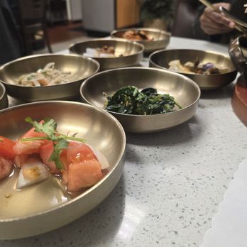 Mindeulle Korean Restaurant - Condiments to go with tonight's meal! - Korean Near Me - Chino Hills, California
