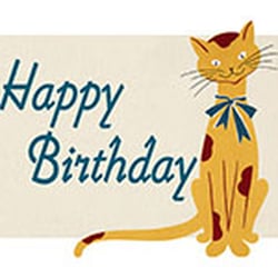 Laughing Elephant - To follow: A smattering of our most popular Birthday cards for sale. This stylish vintage cat, is certainly pleased with something!