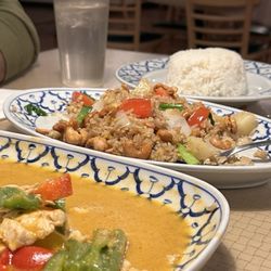 Thai Orchid - Penang Curry, Pineapple Fried Rice, White Rice