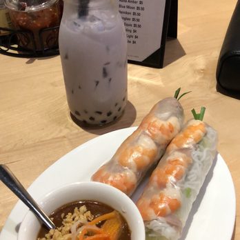 Bao - Shrimp spring rolls & Taro milk tea with tapioca - Vietnamese Near Me - Baton Rouge, Louisiana Bao - Shrimp spring rolls & Taro milk tea with tapioca - Vietnamese Near Me - Baton Rouge, Louisiana