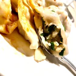 Interior of large Shrimp Dumplings