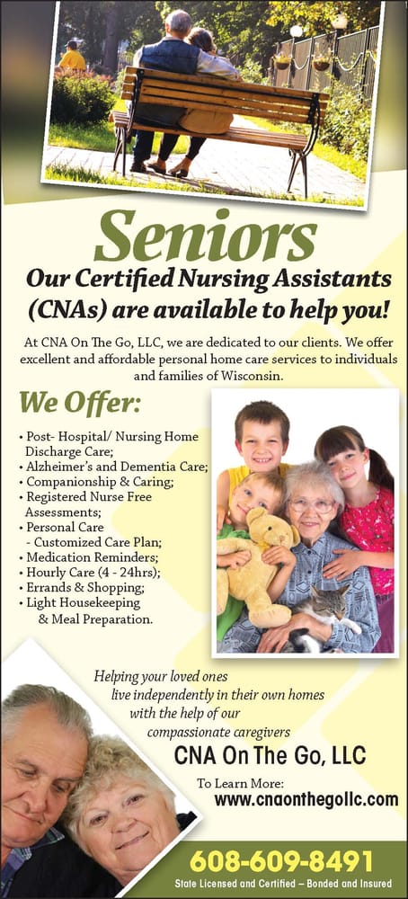 CNA On The Go - home care agency in Monona, WI