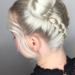 Frosty blonde braided