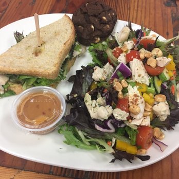 Bertha's Cafe & Catering - Roasted Turkey 1/2 Sandwich and Salad Lunch Special Roasted Turkey Sandwich and Thai Chicken Salad - Sandwiches Near Me - Phoenix, Arizona