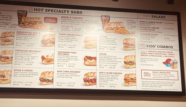 Menu photo 2 Firehouse Subs Chilliwack, BC