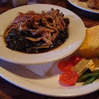 Bucks Naked BBQ - Pulled Pork and Collard Greens. Good but not Great - Barbeque Near Me - Freeport, Maine Bucks Naked BBQ - Pulled Pork and Collard Greens. Good but not Great - Barbeque Near Me - Freeport, Maine