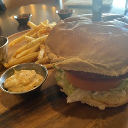 Spicy Chicken Sandwich with fries Spicy Chicken Sandwich with fries