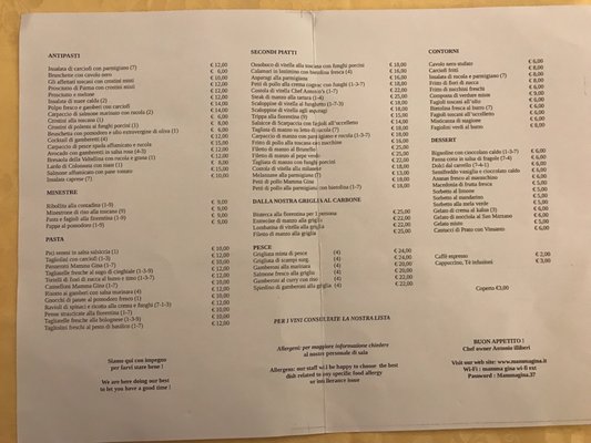Menu photo 3 Trattoria Mamma Gina Florence, FI Menu photo 3 Trattoria Mamma Gina Florence, FI