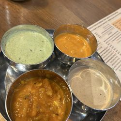 4 variety of chutneys