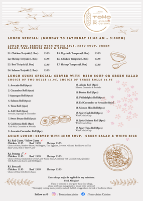 Menu photo 8 Tomo Asian Cuisine Hanover, MD