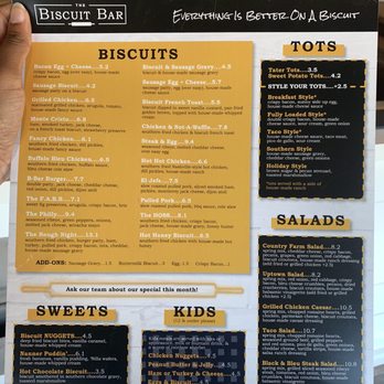 The Biscuit Bar - Menu - New American Near Me - Coppell, Texas The Biscuit Bar - Menu - New American Near Me - Coppell, Texas