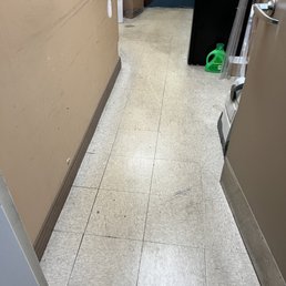 Dirty, outdated, smells. This is one wall and floor in hallway Dirty, outdated, smells. This is one wall and floor in hallway
