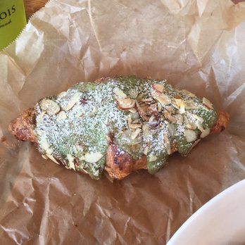 Cafe Trois - Green tea Almond Croissant (green tea/matcha filling) - Coffee & Tea Near Me - Northvale, New Jersey