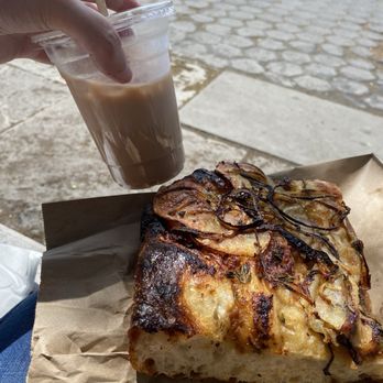 L'Appartement 4F - Focaccia and ice chai latte - Bakeries Near Me - Brooklyn, New York L'Appartement 4F - Focaccia and ice chai latte - Bakeries Near Me - Brooklyn, New York
