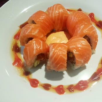 Yanagi Sushi - Salmon Love Roll, $12.95 - Japanese Near Me - Gilbert, Arizona