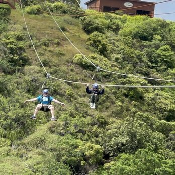 Kapalua Ziplines - Family on the line doing the starfish - Ziplining Near Me - Lahaina, Hawaii Kapalua Ziplines - Family on the line doing the starfish - Ziplining Near Me - Lahaina, Hawaii