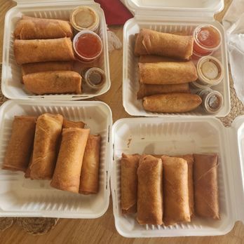 Eggroll Lady - All five types of eggrolls with all 3 dipping sauces. I ordered two dozen for the family, and they loved them. - Food Trucks Near Me Eggroll Lady - All five types of eggrolls with all 3 dipping sauces. I ordered two dozen for the family, and they loved them. - Food Trucks Near Me