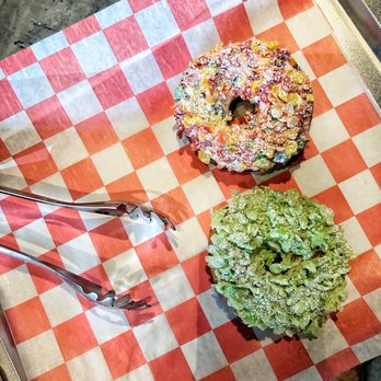 Pike Kitchen - @pike bakery: Fruity pebbles and green tea mochi donut - Korean Near Me - Rockville, Maryland Pike Kitchen - @pike bakery: Fruity pebbles and green tea mochi donut - Korean Near Me - Rockville, Maryland