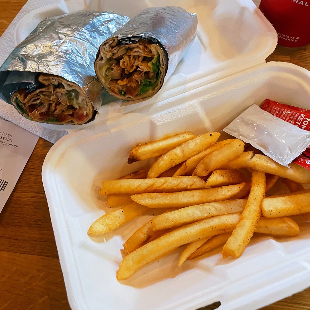 Mangal - Chicken Shawarma wrap with fries and a coke - Middle Eastern Near Me - Anaheim, California Mangal - Chicken Shawarma wrap with fries and a coke - Middle Eastern Near Me - Anaheim, California