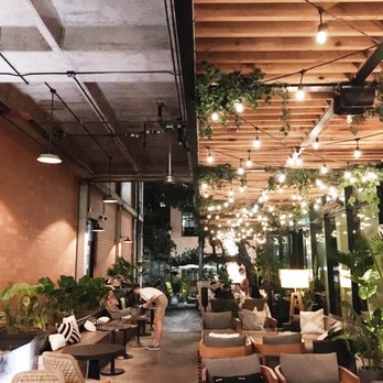 Aba - Outdoor hallway seating - Mediterranean Near Me - Austin, Texas Aba - Outdoor hallway seating - Mediterranean Near Me - Austin, Texas