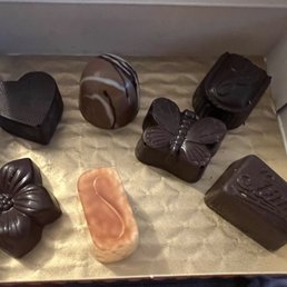 Just a few of the chocolates...haven't tried them all, but all I have are really good!! Just a few of the chocolates...haven't tried them all, but all I have are really good!!