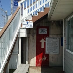 Ocean City Skate Park - Stairs to the obsevation deck, and gated entrance - they keep this locked down