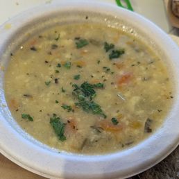 Flavorful and savory chicken soup with a lemony twist. Flavorful and savory chicken soup with a lemony twist.