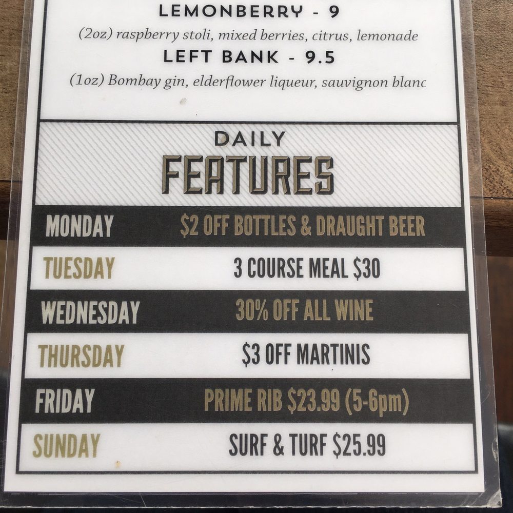 Washington Avenue Grill - Specials - Seafood Near Me - White Rock, British Columbia Washington Avenue Grill - Specials - Seafood Near Me - White Rock, British Columbia