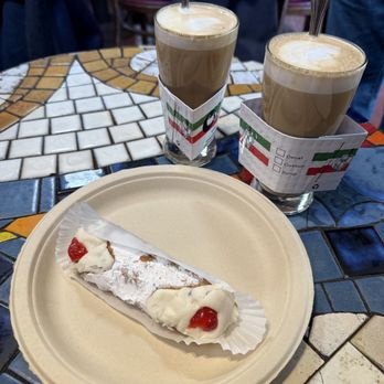 Caffe Trieste - Caffe Mocha Biance and Cannoli - Cafes Near Me - San Francisco, California