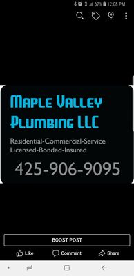 Maple Valley Plumbing Logo