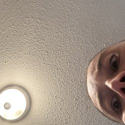 Holes in forehead.