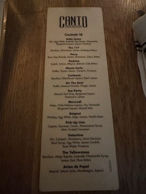 Menu photo 1 Canto - Upper West Side New York, NY Menu photo 1 Canto - Upper West Side New York, NY
