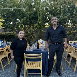 Hugo and Daniela set our tables beautifully. Hugo and Daniela set our tables beautifully.