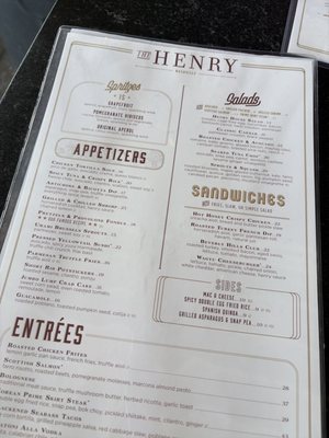 Menu photo 2 The Henry Nashville, TN Menu photo 2 The Henry Nashville, TN